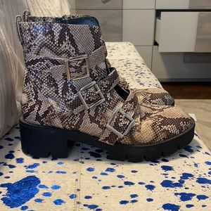 snake skin boots